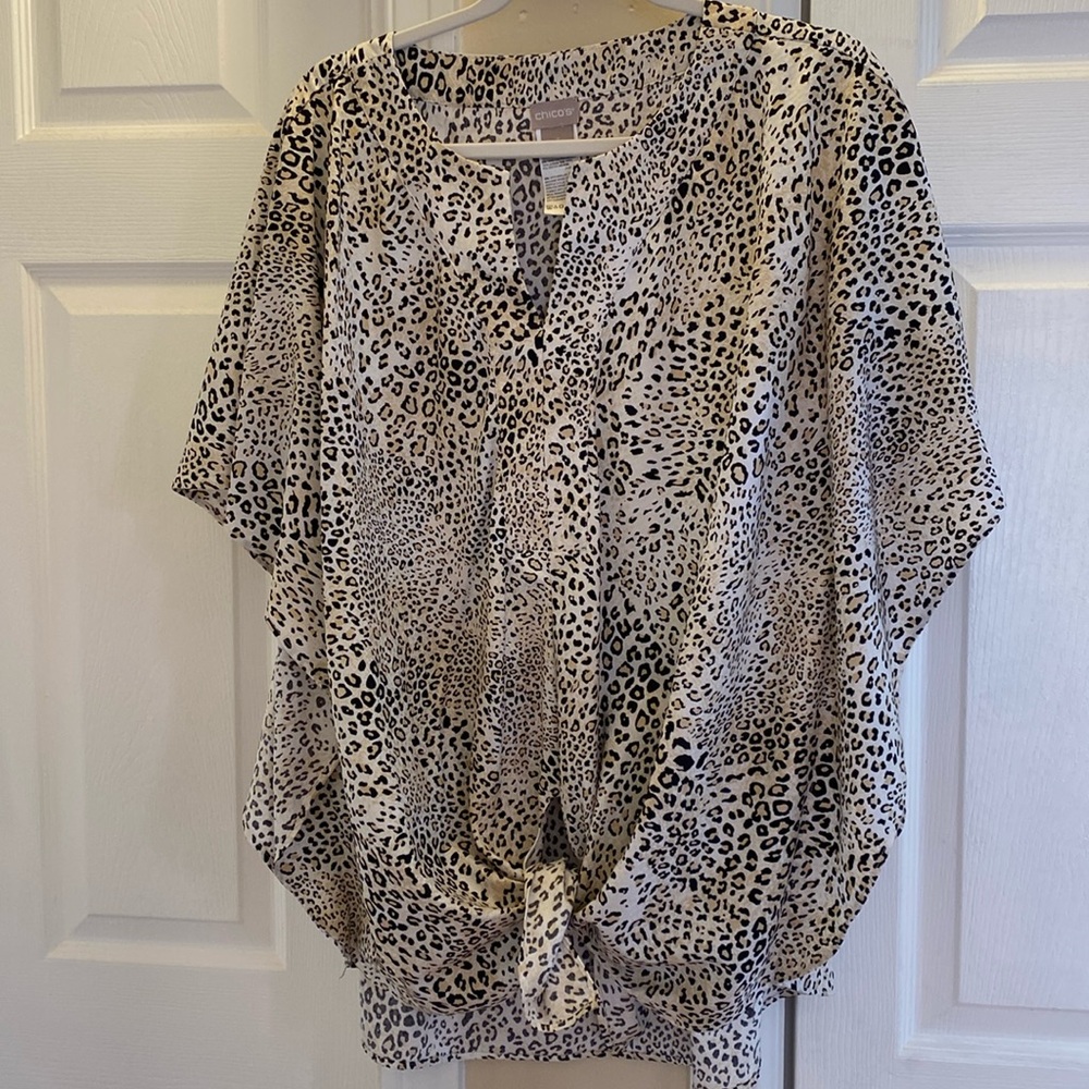 Chico’s Leopard Print Blouse